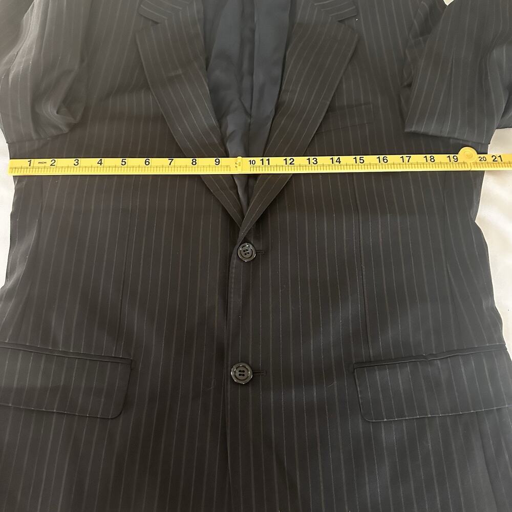Abito Sartoriale Blazer Sport Coat Men US 38 R Navy Super 150 Subtle pinstripe - Picture 13 of 16
